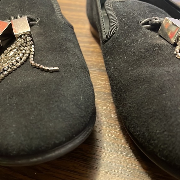 Authentic! Giuseppe Zanotti Black Suede Slip-on w/ Silver Tassels NWOT sz 8.5 - Picture 6 of 11
